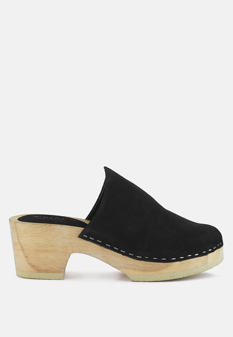 Darcie Suede Clogs - Glamourous Grace