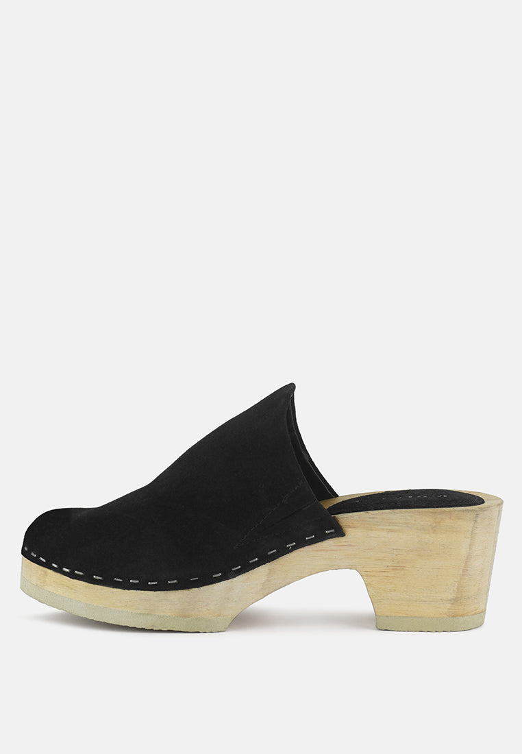 Darcie Suede Clogs - Glamourous Grace