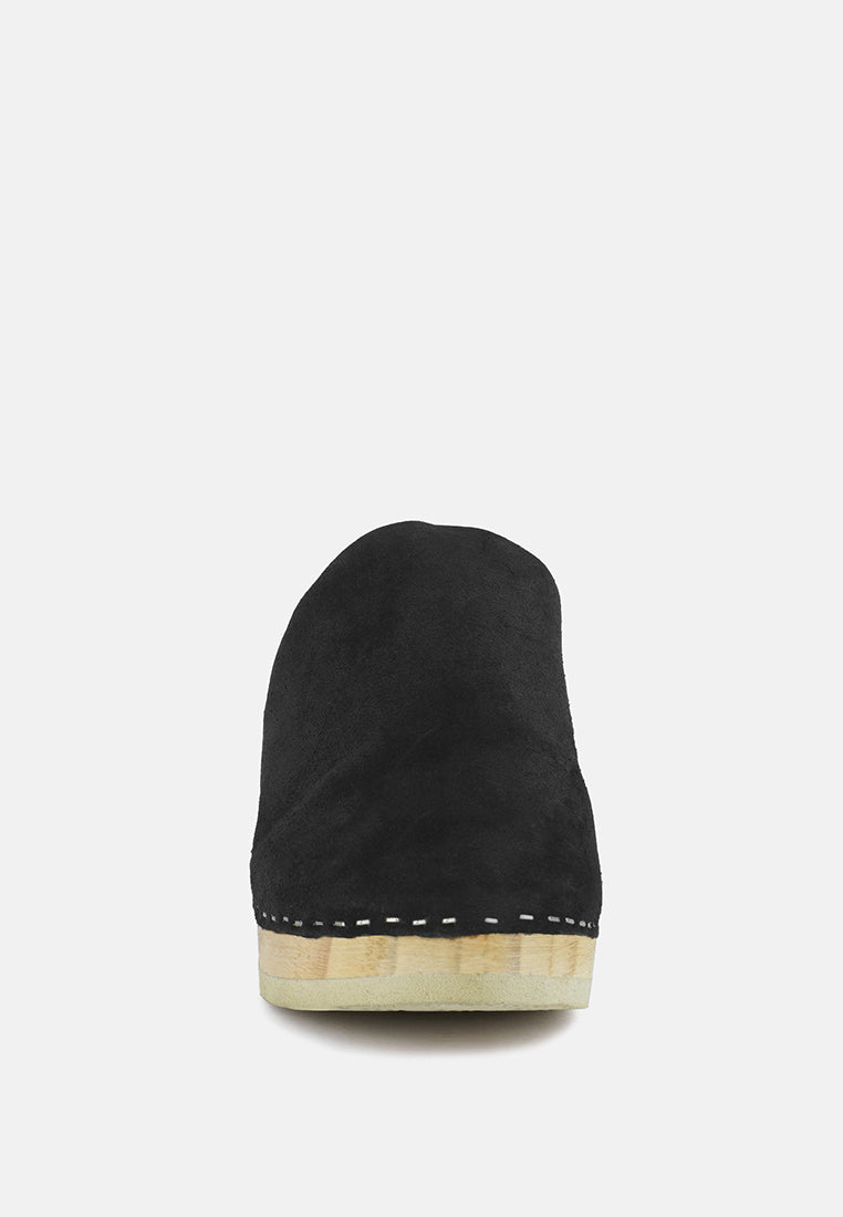 Darcie Suede Clogs - Glamourous Grace