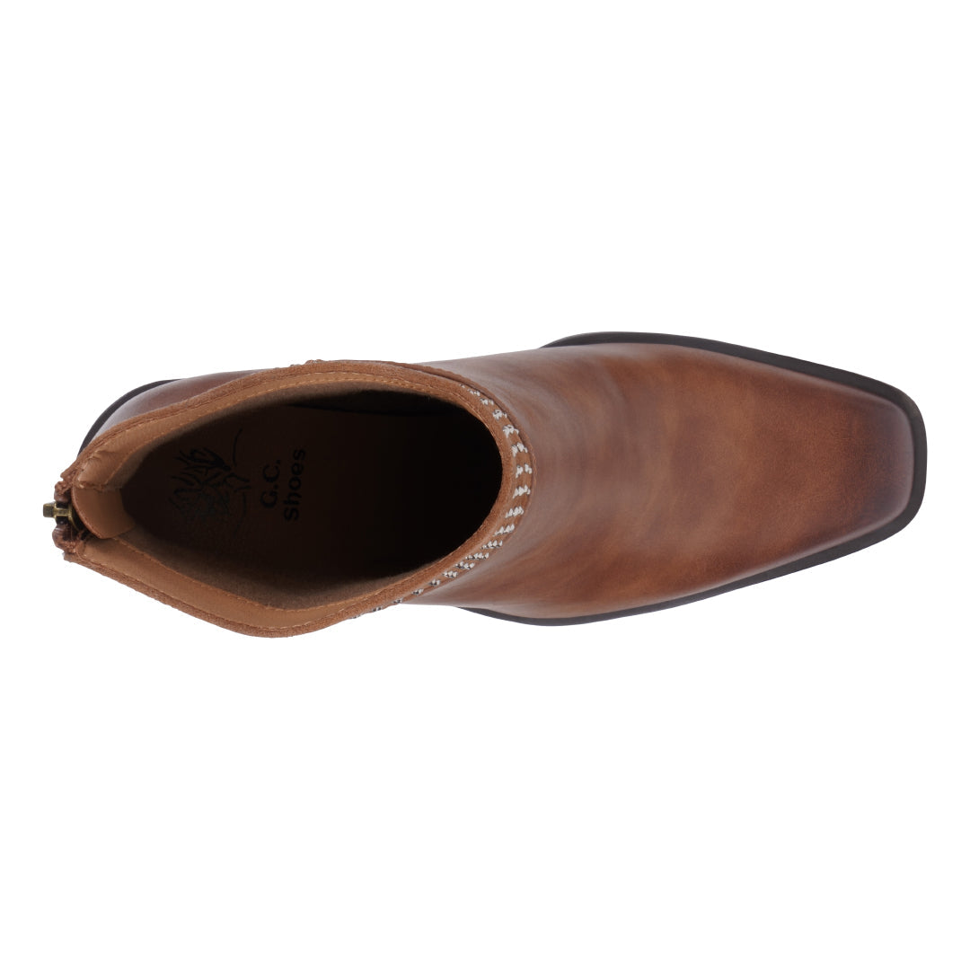 Women's Dawn Cognac Bootie - Glamourous Grace