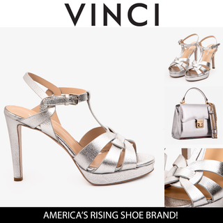 The Parisian Silver Leather T-Strap Platform Heel Women Sandal - Glamourous Grace