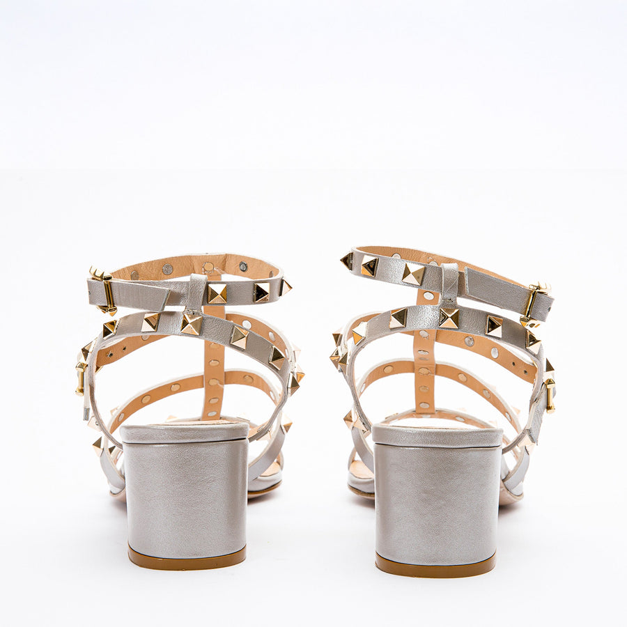 The Nejapa Beige Leather Multi Strap Women Sandal - Glamourous Grace