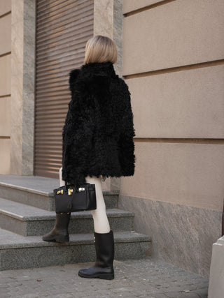 Genuine Tigrado Curly Shearling Coat