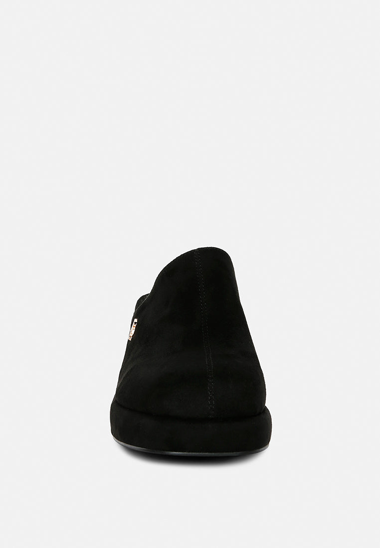 Delaunay Suede Heeled Mule Sandals - Glamourous Grace