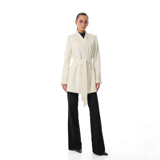 Opera Cashmere Blend Overcoat in White