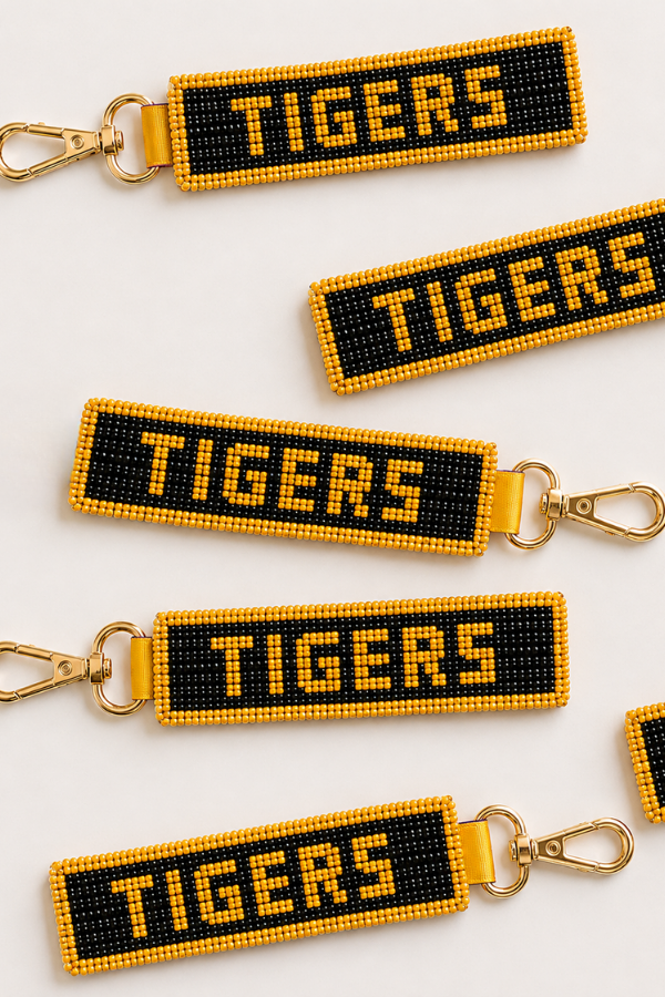 SC - Mizzou Tigers Beaded Keychain