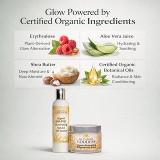 Best Organic DHA-Free Self Tanner + Bronzing Shimmer Bundle