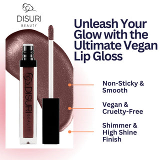 DISURI Beauty Shimmer Blast Lip Gloss - Cinnamon Kiss (S28)