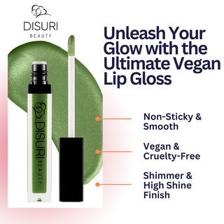 DISURI Beauty Shimmer Blast Lip Gloss - Green Crush (S71)