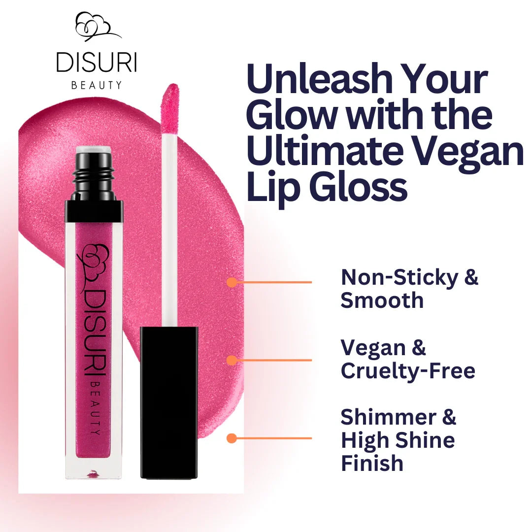 DISURI Beauty Shimmer Blast Lip Gloss - Pink Candy (S2)