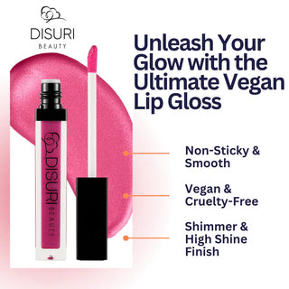 DISURI Beauty Shimmer Blast Lip Gloss - Pink Candy (S2)
