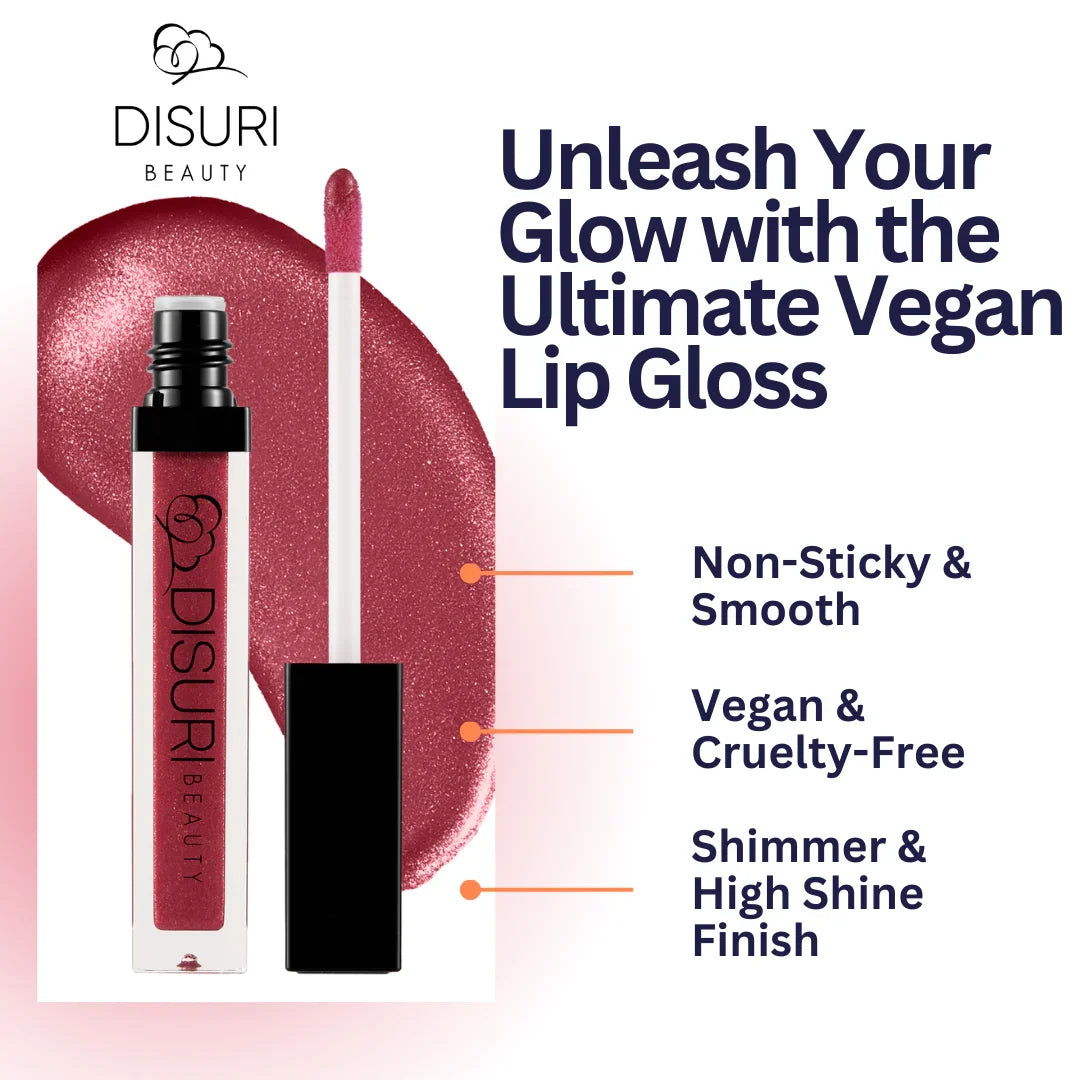 DISURI Beauty Shimmer Blast Lip Gloss - Pinky Promise (S22)