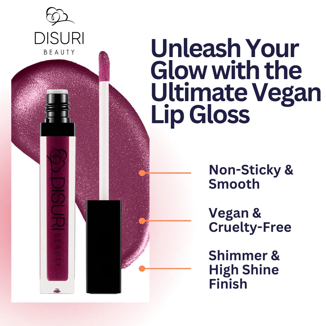 DISURI Beauty Shimmer Blast Lip Gloss - Sexy Berry Dreams (S20)