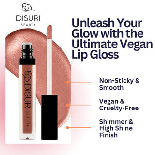 DISURI Beauty Shimmer Blast Lip Gloss - Sugar Pie (S26)