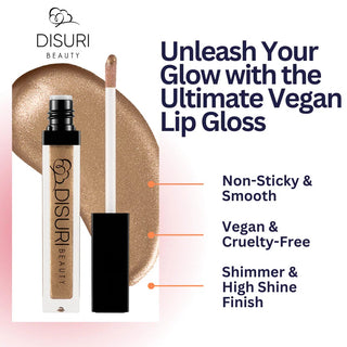DISURI Beauty Shimmer Blast Lip Gloss - Toast to Life (S14)