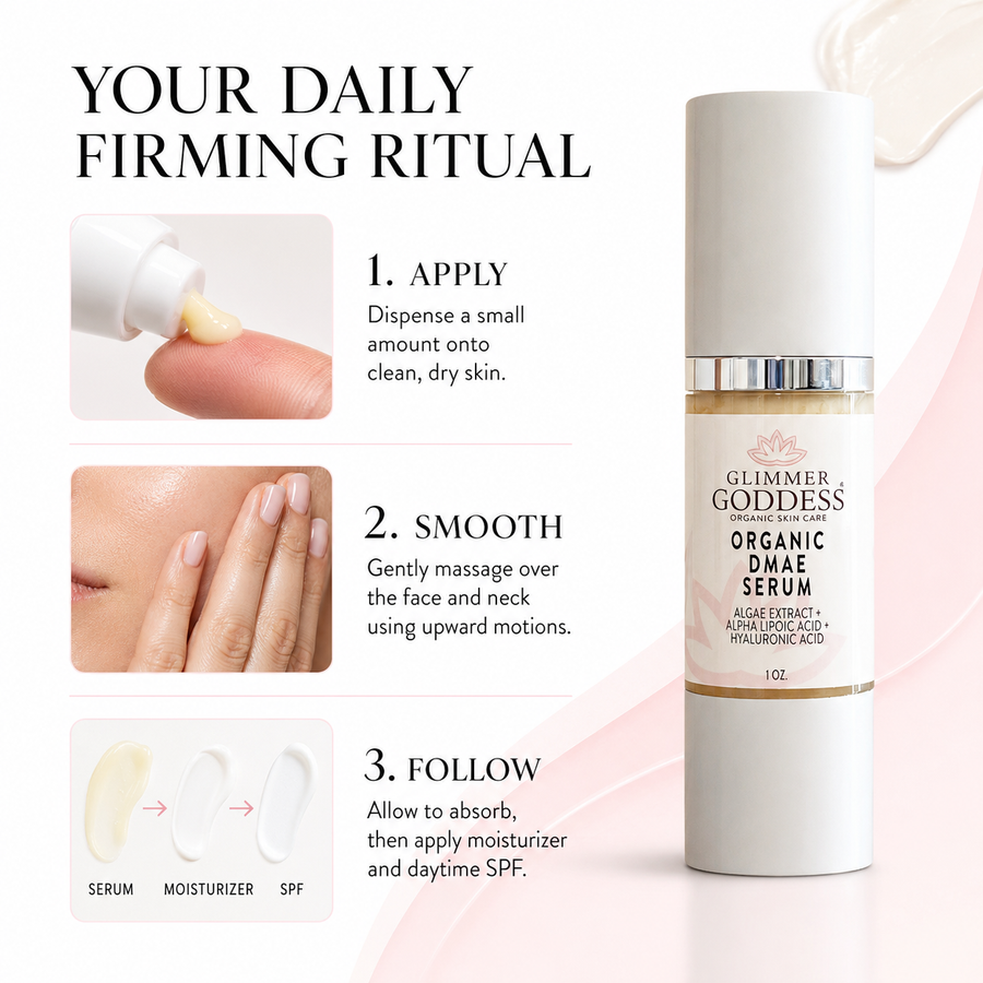 Organic DMAE Firming Serum – Natural Facelift Treatment - Glamourous Grace