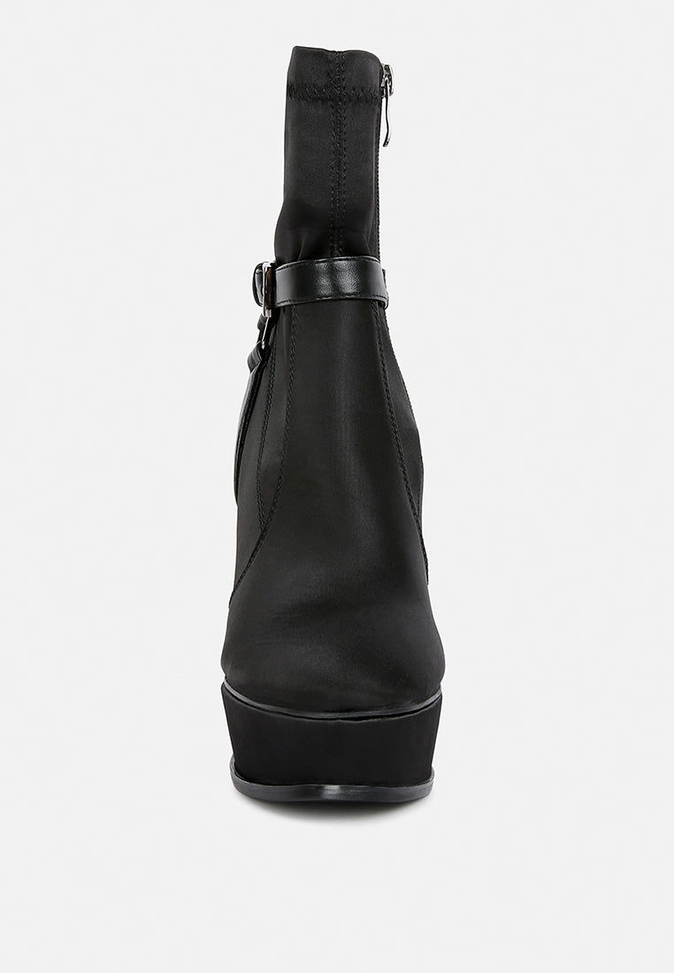 Doesburg Satin Stiletto Ankle Boot - Glamourous Grace