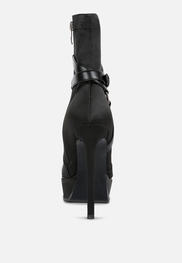 Doesburg Satin Stiletto Ankle Boot - Glamourous Grace