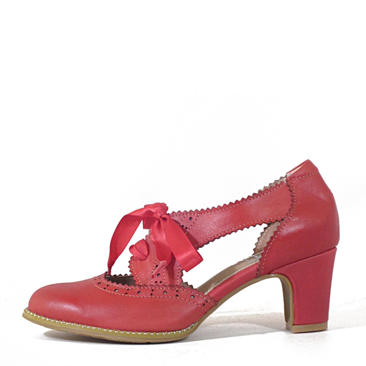 Donna Vintage Lace-Up Heels - Glamourous Grace