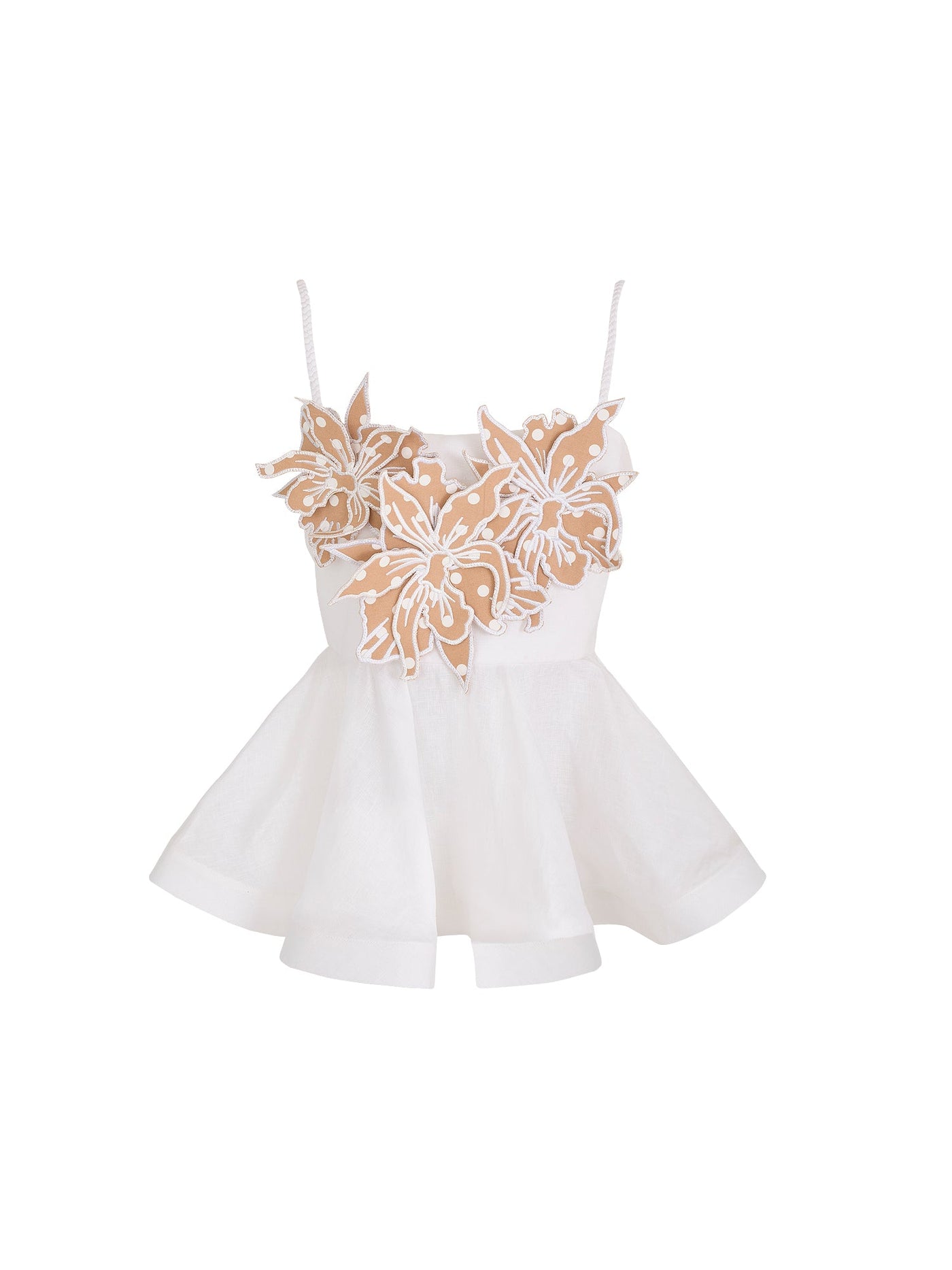 DREAMY TOP IN WHITE WITH POLKA DOTS - Glamourous Grace