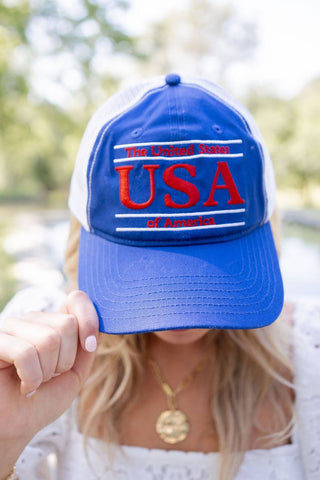 USA - The United States of America Trucker Hat - Baseball Hat - Glamourous Grace