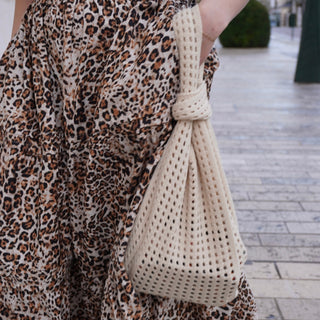 Oat Crochet Handbag - Glamourous Grace