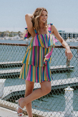 PROPER PARADISE WOVEN MINI DRESS - Glamourous Grace