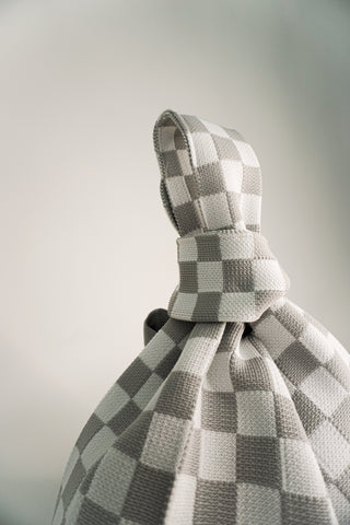 Classic Checkered Grey Handbag