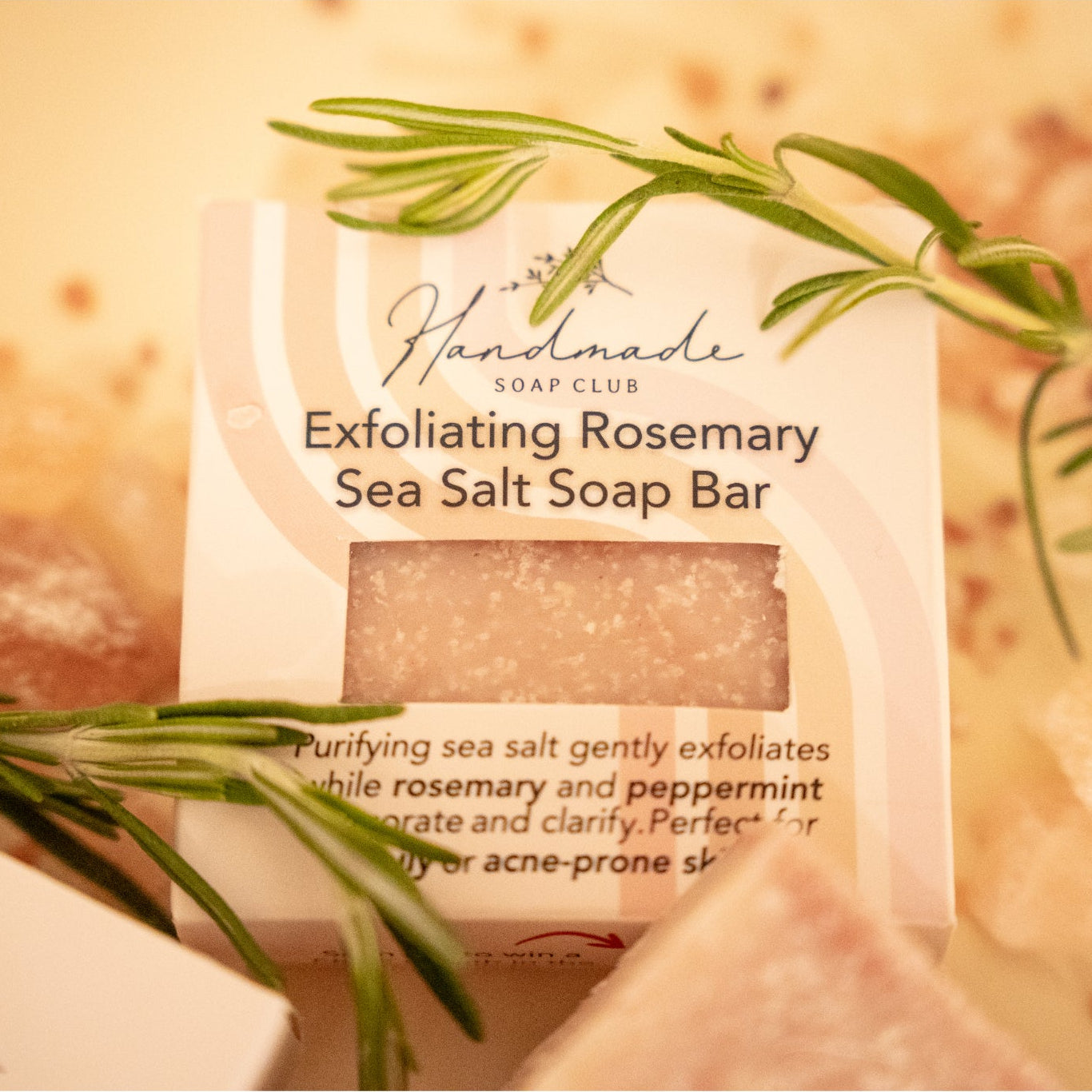 Exfoliating Rosemary Sea Salt Soap Bar