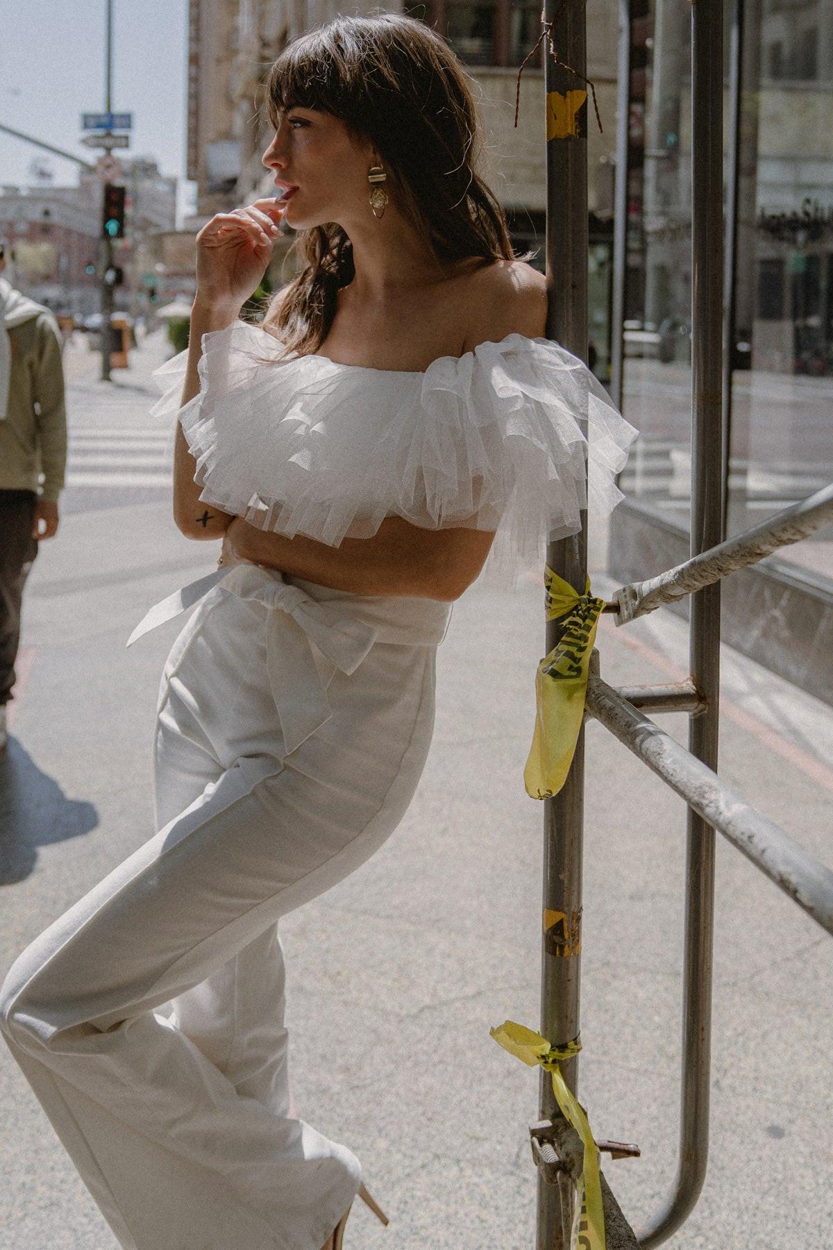 A POWER MOOD WHITE DENIM JUMPSUIT - Glamourous Grace