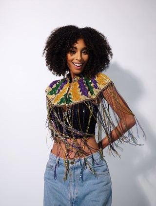 Big Chief Plume Cape - Glamourous Grace