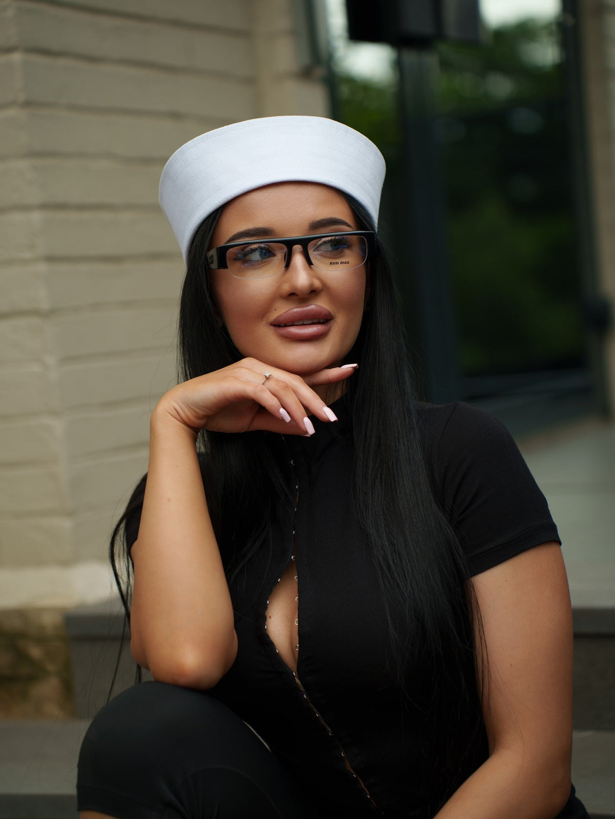 Sailor Linen Hat in White