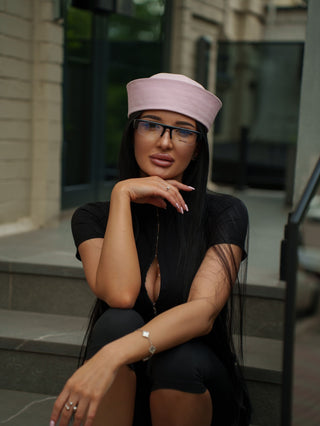 Sailor Linen Hat in Pink