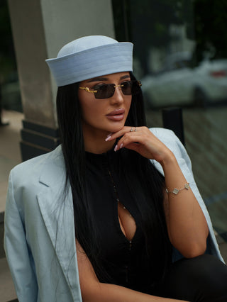 Sailor Linen Hat in Blue