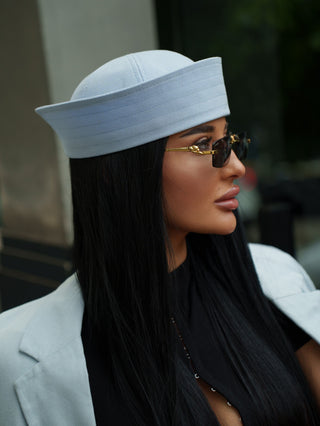 Sailor Linen Hat in Blue