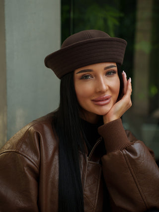Sailor Collare Hat in Dark Chocolate