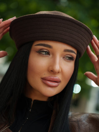 Sailor Collare Hat in Dark Chocolate