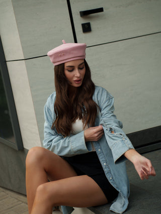 Pierced Paris Hat in Pink