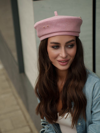 Pierced Paris Hat in Pink