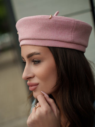 Pierced Paris Hat in Pink