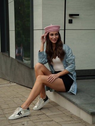 Pierced Paris Hat in Pink