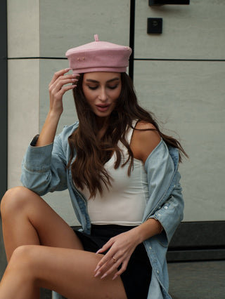 Pierced Paris Hat in Pink