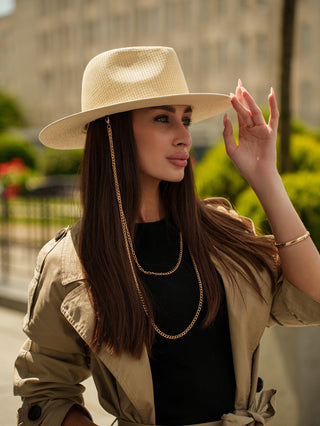 Tribli Doble-Chain Paper Straw Hat