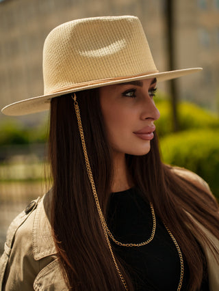 Tribli Doble-Chain Paper Straw Hat