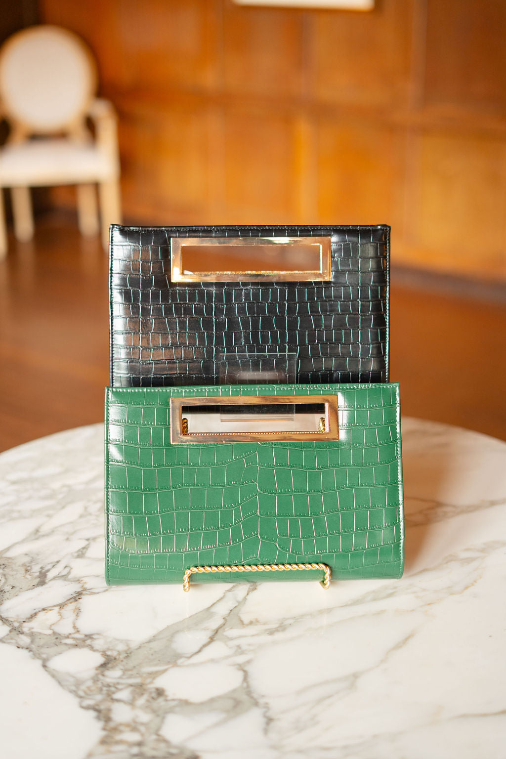 Chloe Croc Clutch - Glamourous Grace