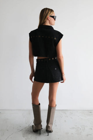 95 Mid Aline Skirt Brie Eyelet