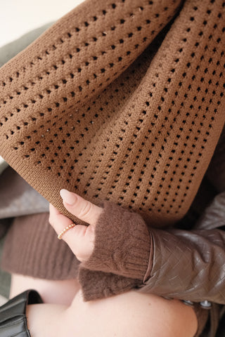 Brown Crochet Handbag