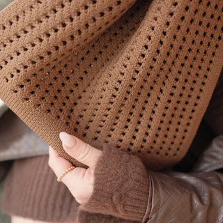 Brown Crochet Handbag - Glamourous Grace