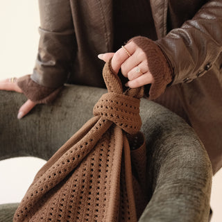 Brown Crochet Handbag - Glamourous Grace