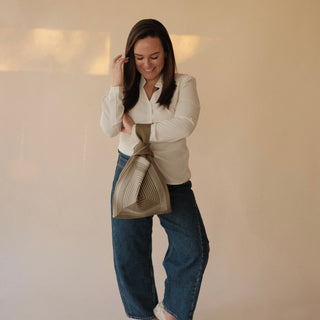 Labyrinth Beige Handbag - Glamourous Grace